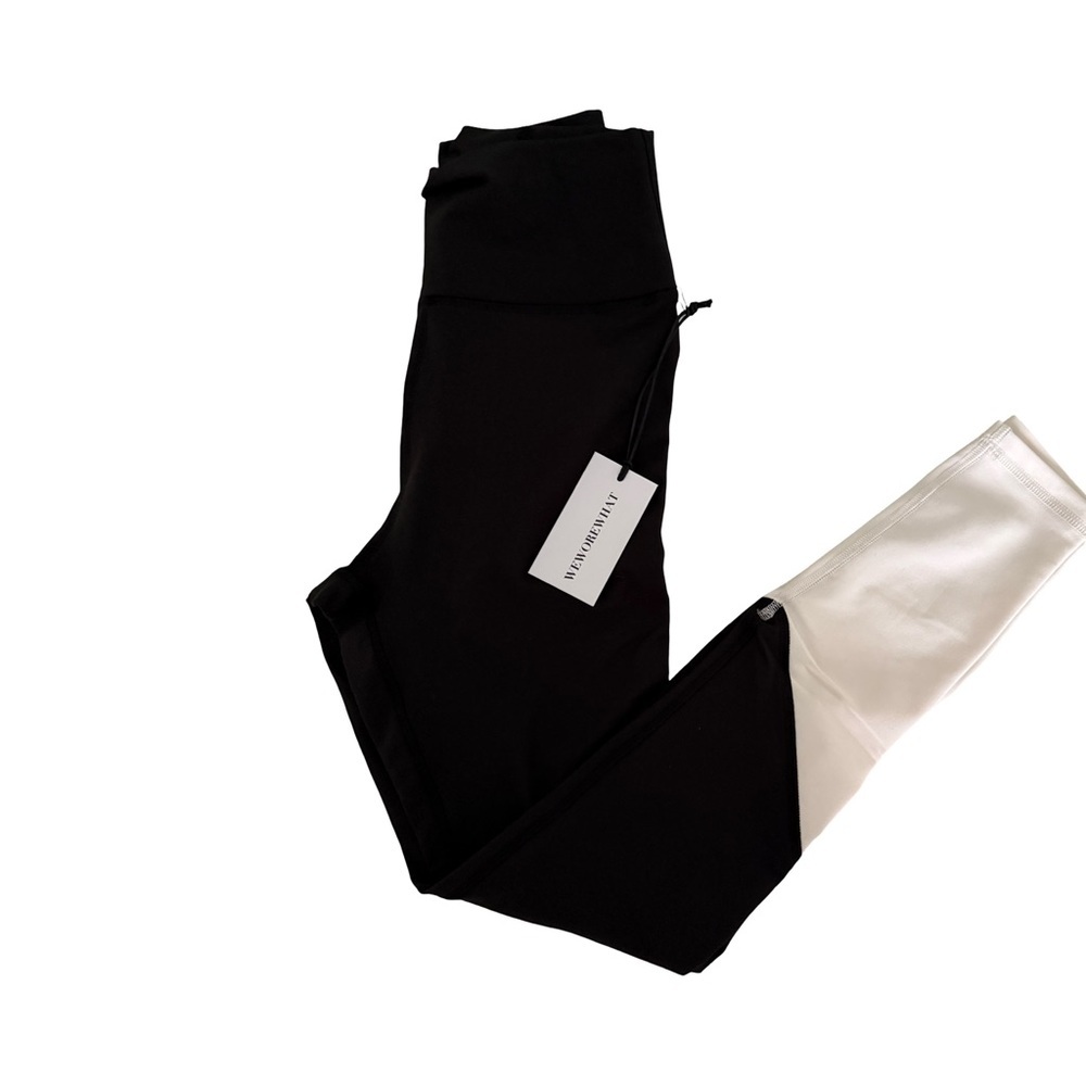 WeWoreWhat Color Block Leggings Black/White NWT Size S - Picture 5 of 11